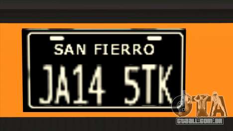 Arquivo Vehicle.txd com placas pretas & PL copca para GTA San Andreas