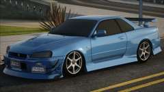 Nissan Skyline GTR34 Blue para GTA San Andreas