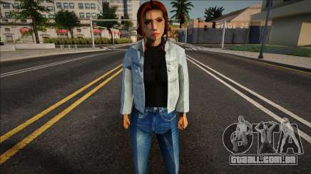 Oksana em uma jaqueta jeans para GTA San Andreas