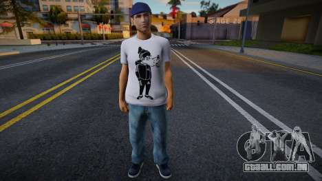 Gopnik em uma camiseta com um lobo Nu Pogodi para GTA San Andreas