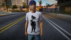 Gopnik em uma camiseta com um lobo Nu Pogodi para GTA San Andreas