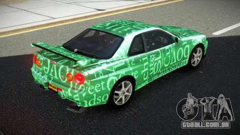 Nissan Skyline R34 GT-R NF-E S1 para GTA 4