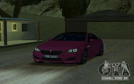 BMW M6 cupê 2014 para GTA San Andreas