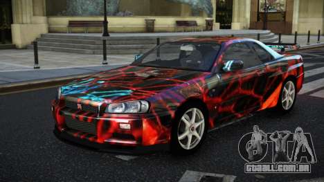 Nissan Skyline R34 GT-R NF-E S6 para GTA 4