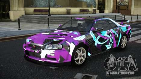 Nissan Skyline R34 GT-R NF-E S11 para GTA 4