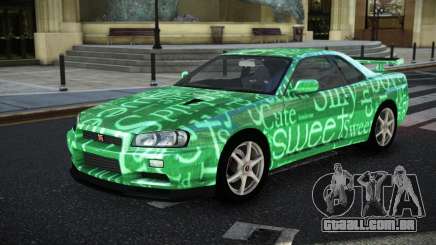 Nissan Skyline R34 GT-R NF-E S1 para GTA 4