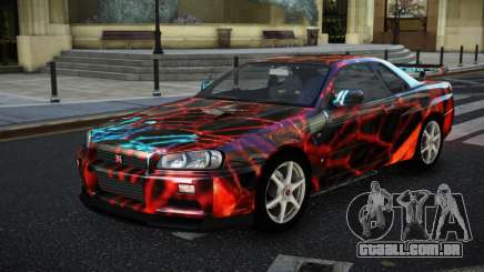 Nissan Skyline R34 GT-R NF-E S6 para GTA 4