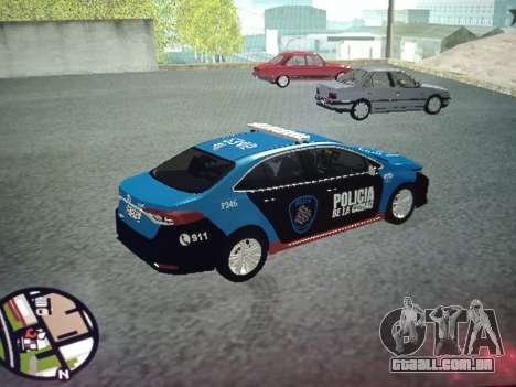 Toyota Corolla Polícia Caba para GTA San Andreas