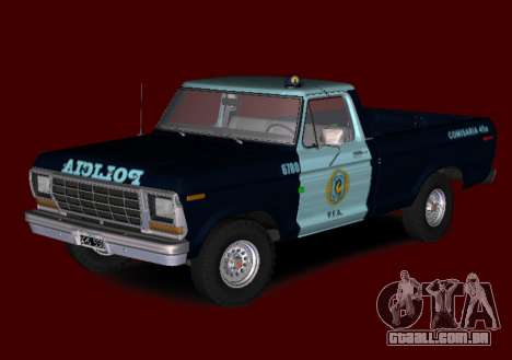 Ford F100 1978 Polícia Federal para GTA San Andreas