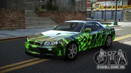 Nissan Skyline R34 GT-R XD-L S10 para GTA 4